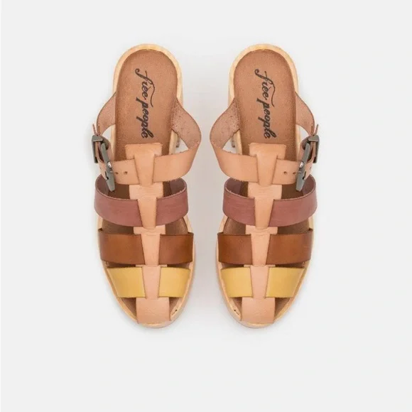 Free People Bellevue Clogs in Sunrise Multi - Picture 2 of 7